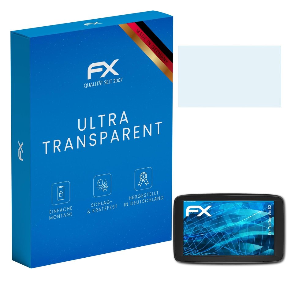 atFoliX Screen Protection Film compatible with TomTom Via 62 Screen Protector, ultra-clear FX Protective Film (3X)