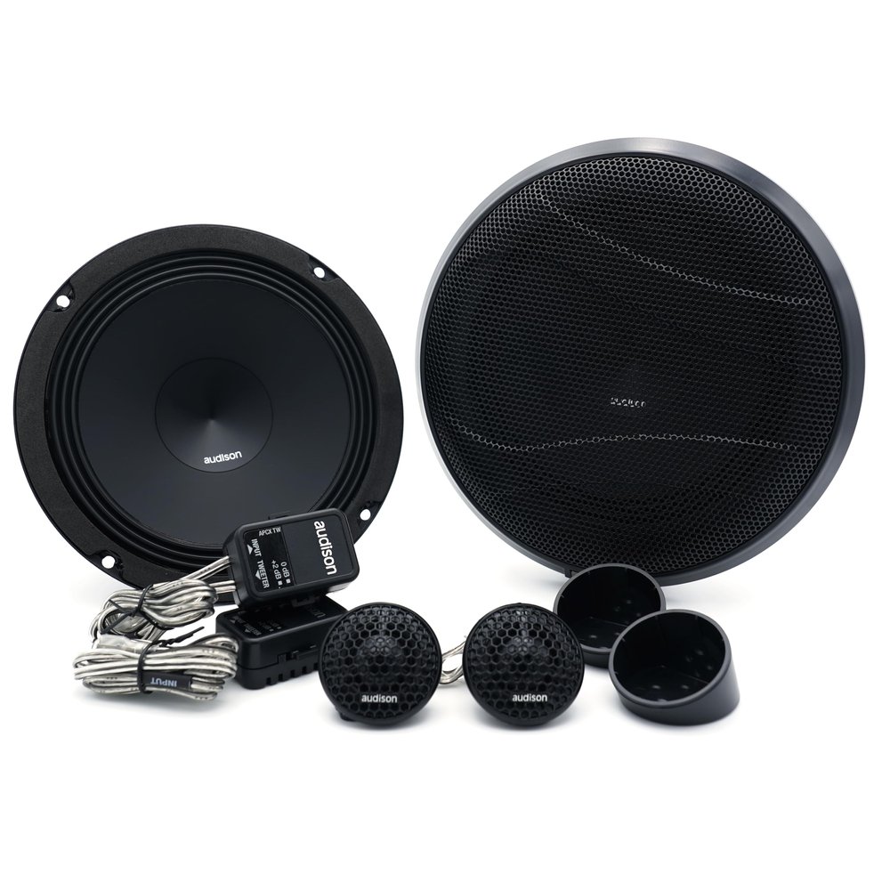 Audison APK 165 2 Prima Series 6.5" 2-Way Component Speaker Set; AP 1 + AP 6.5 2 + Grilles