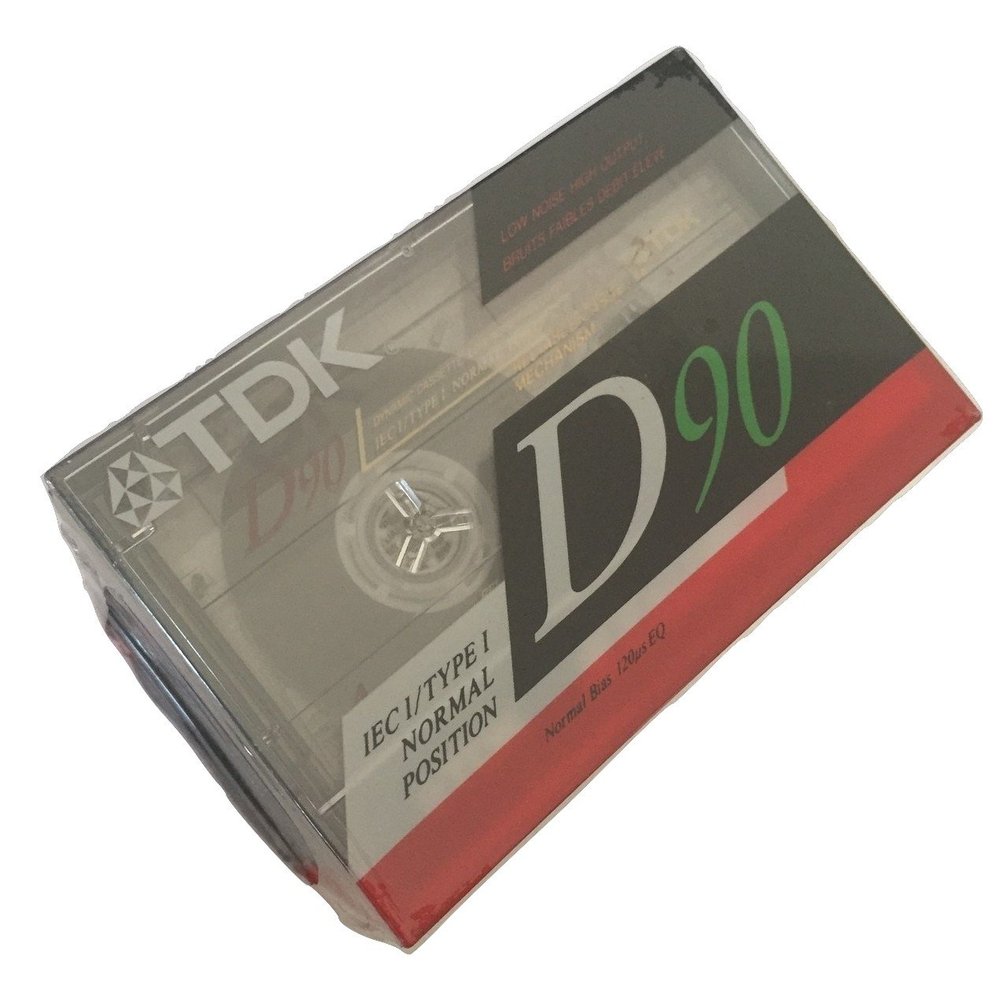 TDK D90 High Output 90 Minute IECI/Type I Cassette Tapes, Set of 6