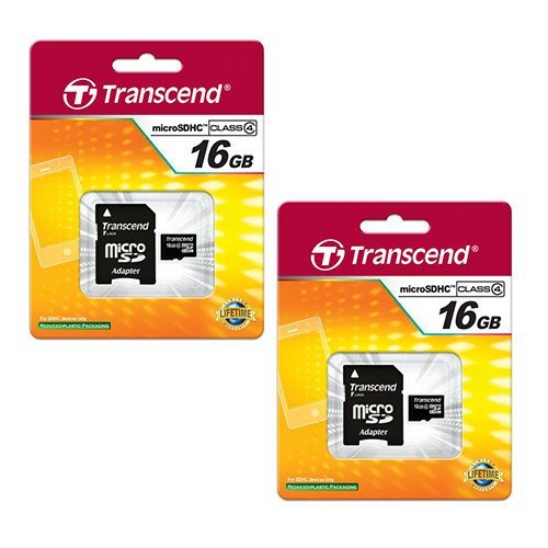 Drift Compass Wearable Digital Camera Memory Card 2 x 16GB microSDHC Memory Card with SD Adapter (2 Pack)