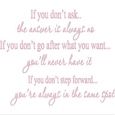 Decalgeek if You Don't Ask Vinyl Wall Art Pink20'' X 40''
