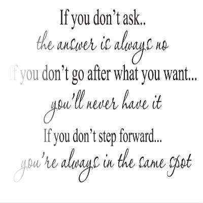 Decalgeek if You Don't Ask Vinyl Wall Art Glossy Black17'' X 34''