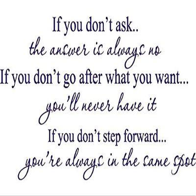 Picniva Decalgeek if You Don't Ask Vinyl Wall Art Purple12'' X 22.5''