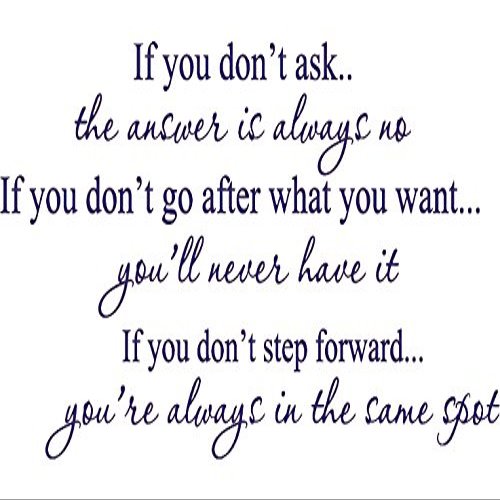 Picniva Decalgeek if You Don't Ask Vinyl Wall Art Purple12'' X 22.5''