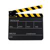 Professional Movie Directors Clapboard, Photography Video TV Clapper Board Acrylic Dry Erase Film Slate Cut Action Scene Clapper with Black/Yellow Sticks 9.6x11.7 inch/25x30cm, Black view 1