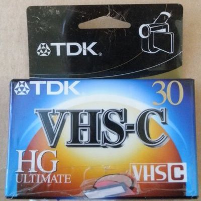 TDK VHS-C 30 HG Ultimate VHS Video Cassette Tape, Model: , Office Shop