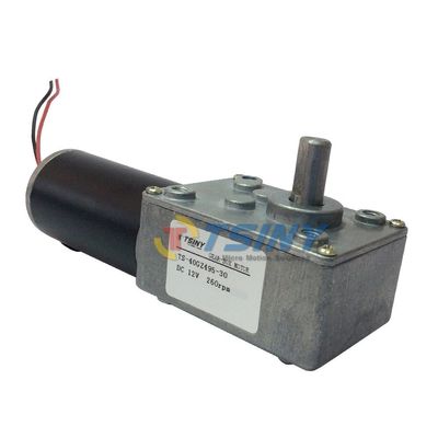 TSINY Reversible 12V Electrical DC Worm Gear Motor 260 RPM High Speed with Metal Geared Box Reducer Output Shaft 8mm by DC Worm Gear Motor