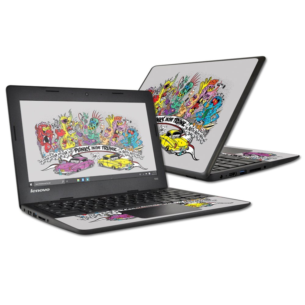 MightySkins Skin Compatible with Lenovo 100s Chromebook wrap Cover Sticker Skins Punks in The Trunk