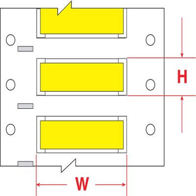 Brady Double Sided PermaSleeve Polyolefin Fluid Resistant Wire Marking Sleeves, 0.125" Dia x 1", Roll of 1000, Yellow