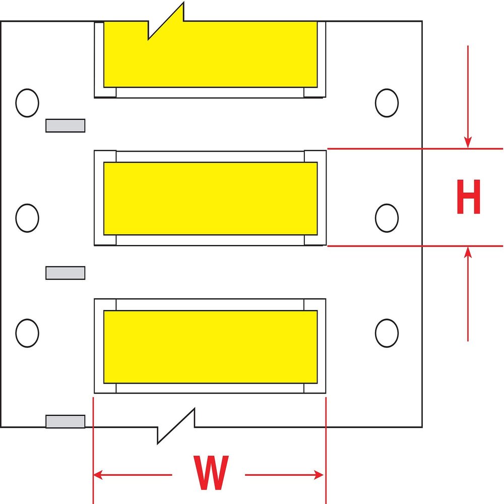 Brady Double Sided PermaSleeve Polyolefin Fluid Resistant Wire Marking Sleeves, 0.125" Dia x 1", Roll of 1000, Yellow