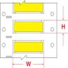 Brady Double Sided PermaSleeve Polyolefin Fluid Resistant Wire Marking Sleeves, 0.125" Dia x 1", Roll of 1000, Yellow view 1