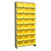 Quantum Storage Systems QPRS-209YL Solid Single Sided 8 Shelves 24 STORE-MORE Yellow Bins 64" H x 36" W x 12" D view 1