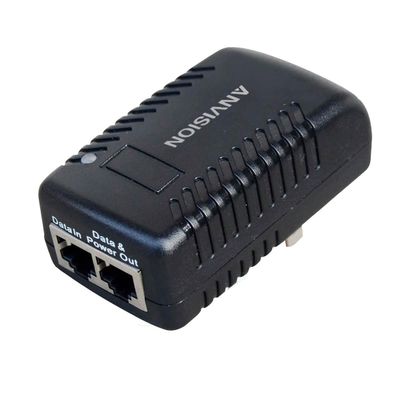 ANVISION 48V 0.5A PoE Injector Power Supply Ethernet Adapter, IEEE 802.3af Compliant, 10/100Mbps, for IP Camera Voip Phones AP and More