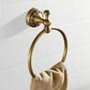 Leyden Brass Towel Ring, Antique Retro Round Towel Holder, Wall Mounted Bath Hand Towel Rack Rail Bathroom Hardware Classical Ancient Wave Pattern Base view 3
