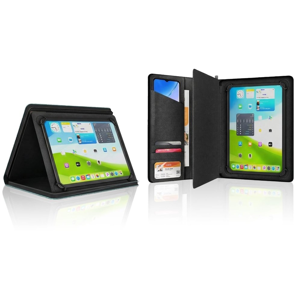 Universal Padfolio Case Tablet Portfolio Organizer with Notepad Holder Compatible with iPad 10th 11th Gen, iPad Pro 11, iPad 7 8 9 10.2 10.9 and 9.7 inches