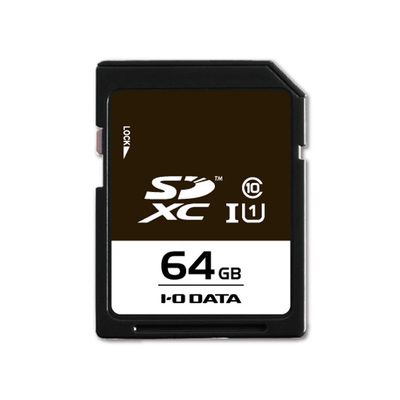 I-O Data EX-SDU1/64G SDXC Card, 64 GB UHS-I (Speed Class 1) / Class 10 Compatible, X-Ray Resistant, Japanese Manufacturer