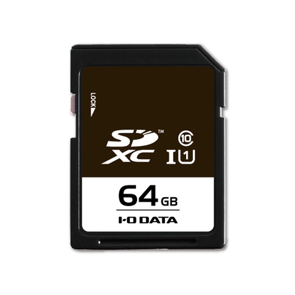 I-O Data EX-SDU1/64G SDXC Card, 64 GB UHS-I (Speed Class 1) / Class 10 Compatible, X-Ray Resistant, Japanese Manufacturer