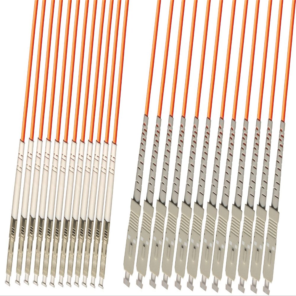 RiteAV - Direct Burial/Outdoor LC-SC 12-Strand Fiber Optic Cable - Multimode (62.5/125) - 100M