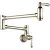 Delta Polished Nickel Traditional Pot Filler Kitchen Faucet, Wall Mount Kitchen Faucet, Polished Nickel 1177LF-PN view 1