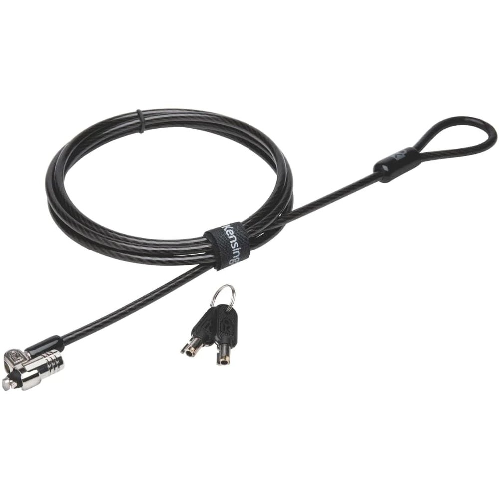 Kensington MicroSaver 2.0 Laptop Lock, Carbon Steel Cable 1.8m Long, Strong 10mm Diameter Locking Head with T-Bar Locking Mechanism, K65020EU
