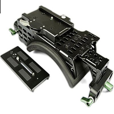 GOWE V Mount Camera Support System Ergonomic Shoulder Pad Baseplate for DSLR Camera