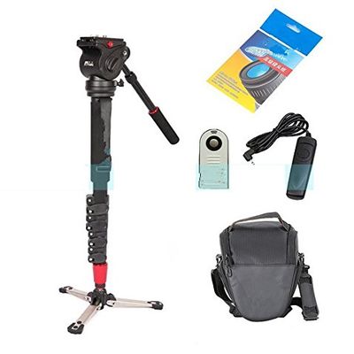 GOWE Aluminum Alloy Professional Video Monopod with Tripod Head & Carry Bag