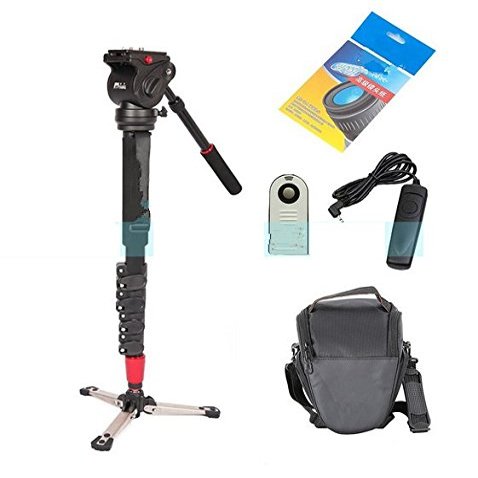 GOWE Aluminum Alloy Professional Video Monopod with Tripod Head & Carry Bag