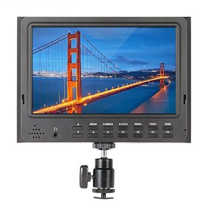 GOWE Portable 7" IPS Screen On-Camera Field HD Monitor Resolution 1024 * 600 Pixels Support for Sony Canon BMPCC