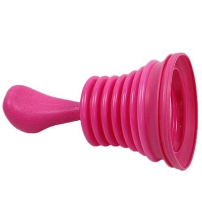 Edtoy Kitchen Bathroom Toilet Drain Sink Plunger Plumber Helper Unblock (Rose red)