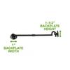 Renovators Supply Black Wrought Iron Cabin Hook Eye 11 Inches Long Large Decorative Privacy Hook Door Latches for Kitchen Cabinet, Windows, Sliding Or Barn Doors with Mounting Screws Pack of 4 view 3