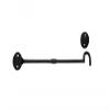 Renovators Supply Black Wrought Iron Cabin Hook Eye 11 Inches Long Large Decorative Privacy Hook Door Latches for Kitchen Cabinet, Windows, Sliding Or Barn Doors with Mounting Screws Pack of 4 view 4
