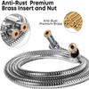 Klabb 96-Inch Extra Long Stainless Steel Shower Hose  Flexible, Anti-Kink Handheld Shower Head Hose with Brass Fittings, Leak-Proof, Corrosion-Resistant, Easy to Install Universal Replacement view 4