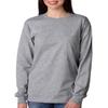 Cotton 6 oz. Long-Sleeve Pocket T-Shirt (G241) Grey, M view 2