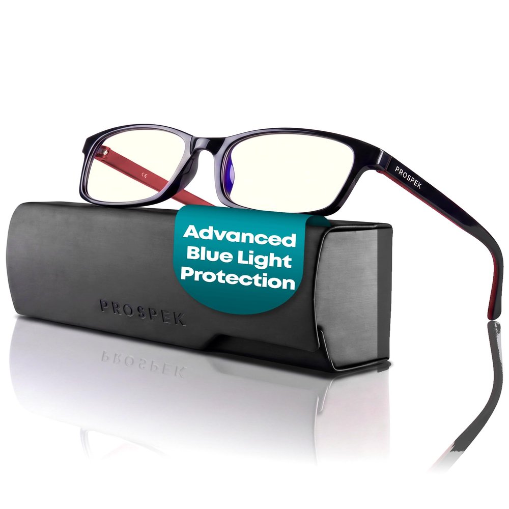 PROSPEK Blue Light Reading Glasses for Men and Women, Computer Reading Glasses 2.50 with Blue Light Protection and Clear Lens, Anti Eyestrain Glasses