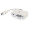 C2G USB Adapter, USB C to VGA, Audio/Video Adapter Converter with Power, White, Cables to Go 29534 view 2