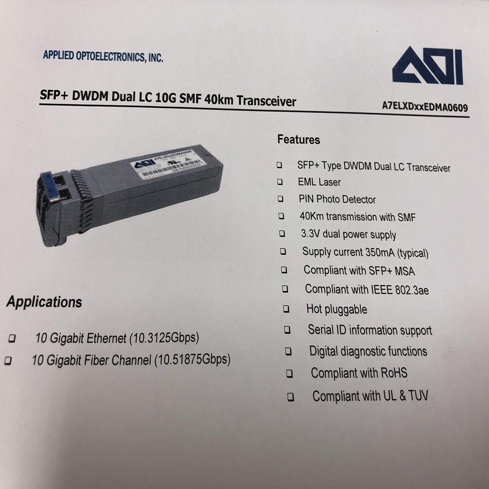 10GBASE-DWDM 1531.12 nm SFP FD