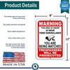 Mysignboards Warning This Property Under 24 Hour Video Surveillance Sign Security CCTV Aluminum - Metal - You are Being Watched!!! view 2