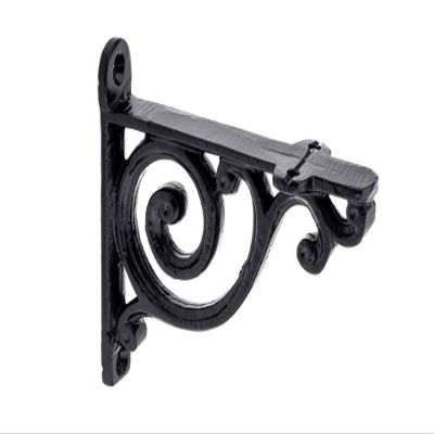 Richelieu | 3 15/16-inch x 3 9/16-inch Rustic Shelf Bracket, Matte Black