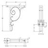 Richelieu | 3 15/16-inch x 3 9/16-inch Rustic Shelf Bracket, Matte Black view 3