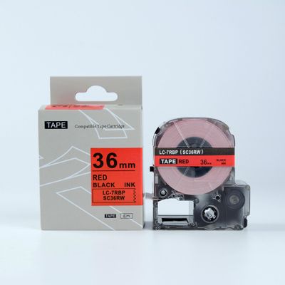 IDIK Compatible for EPSON LC-7BKP Label Tape Gold on Black 36mm 8m LW900
