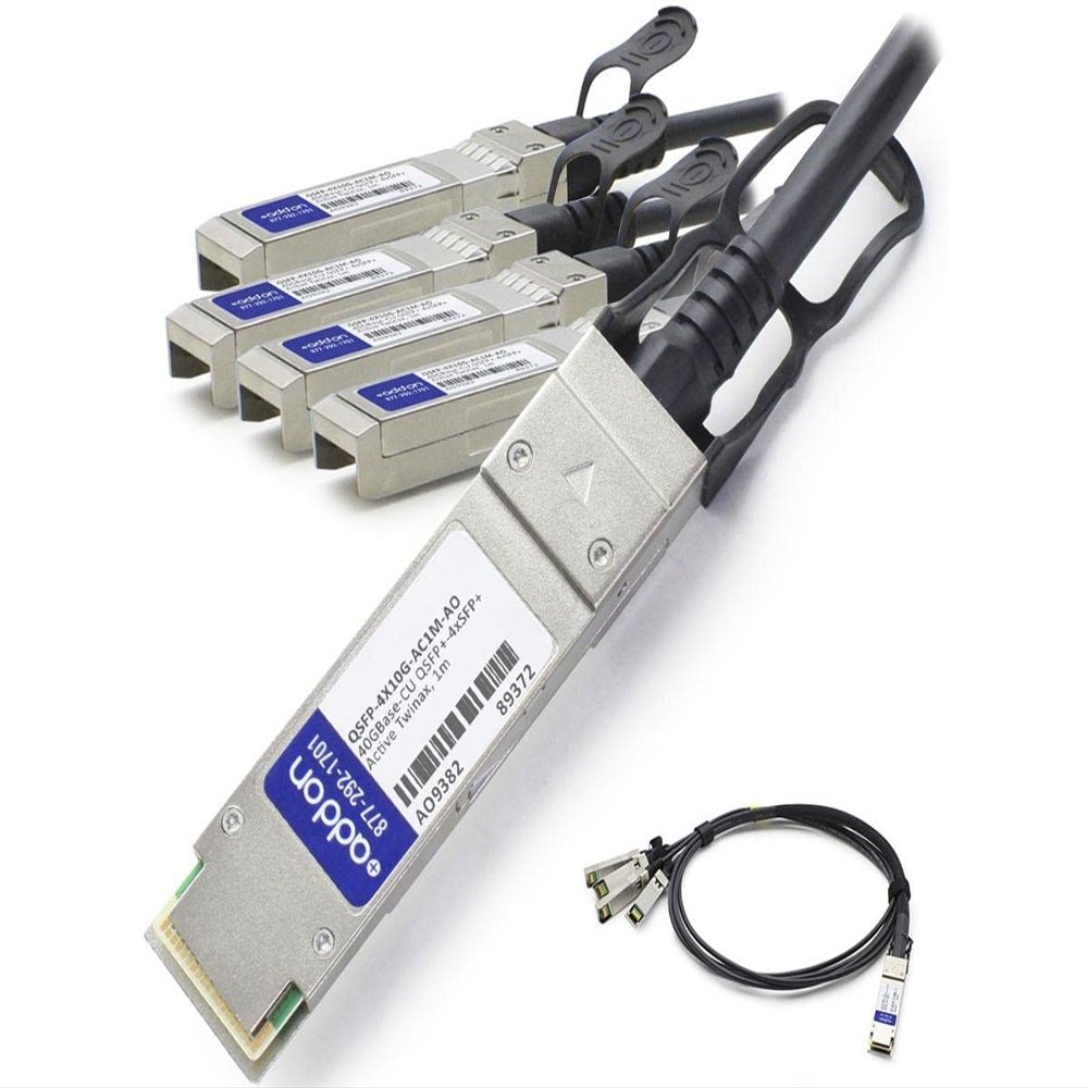 Add On QSFP+/SFP+ Network Cable - QSFP+/SFP+ - 5 GB/s - 1 Pack - 1 x QSFP+ Network - 4 x SFP+ Network