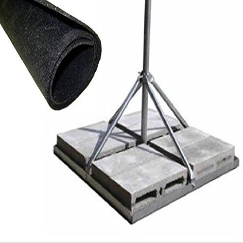 ROHN FRM166 Non-Penetrating Roof Mount with 1.66" x 30" Mast Bundle with ROHN FRMMAT Roof Mat