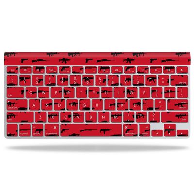 MightySkins Skin Compatible with Apple Wireless Keyboard wrap Cover Sticker Skins Guns