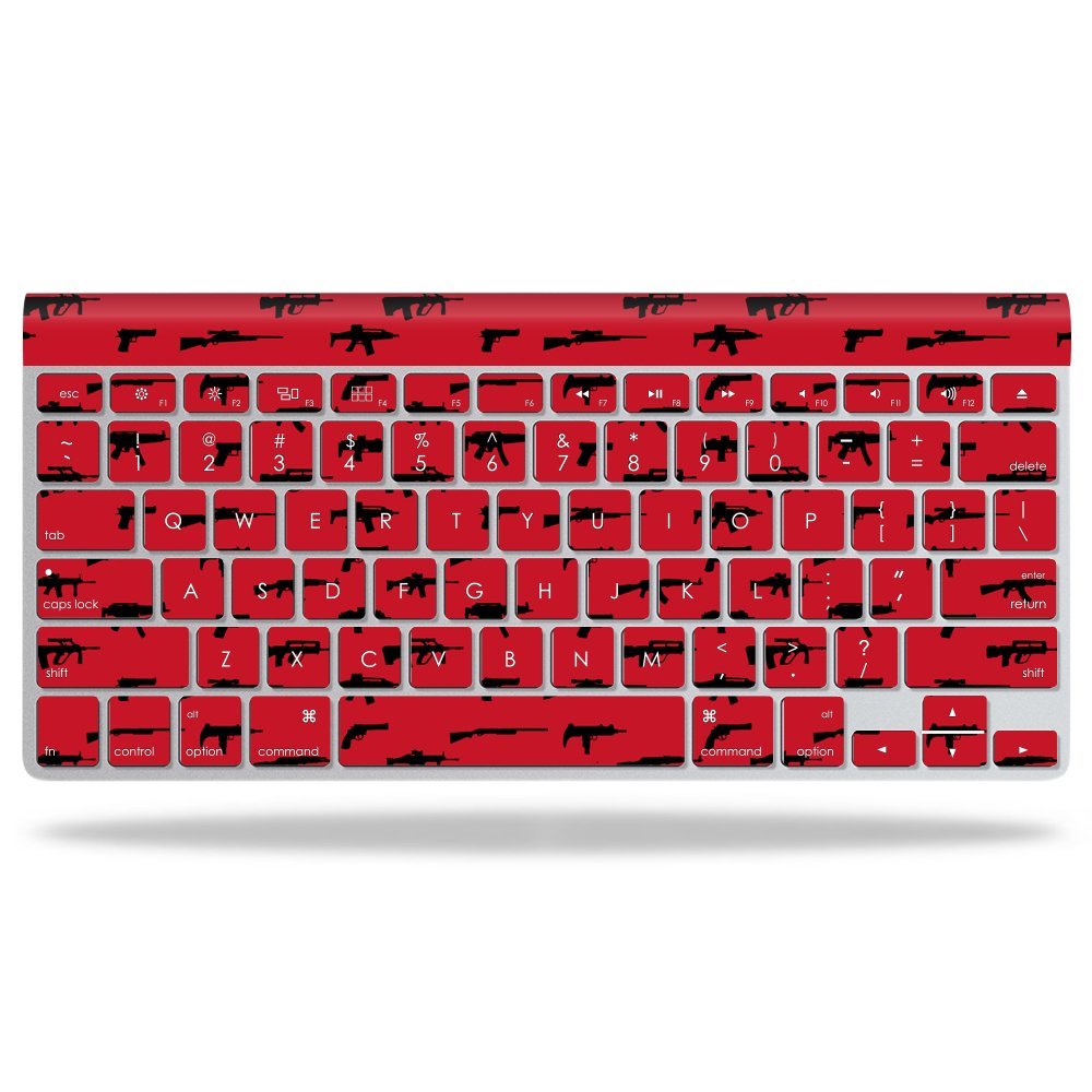 MightySkins Skin Compatible with Apple Wireless Keyboard wrap Cover Sticker Skins Guns