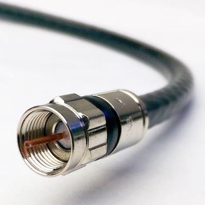1ft Made in USA 3X Shields RG6 Coaxial Patch Cord TV Cable 18AWG 75 Ohm UL ETL CMR CL Anti-UV Compression F-CONNECTORS (Satellite, HDTV Antenna, Broadband Internet Cable TV) by PHAT SATELLITE INTL