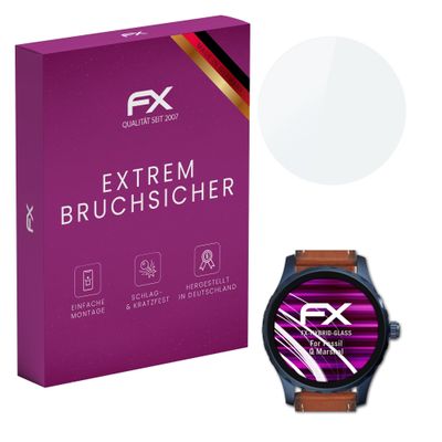atFoliX Plastic Glass Protective Film compatible with Fossil Q Marshal, 9H Hybrid-Glass FX Screen Protector