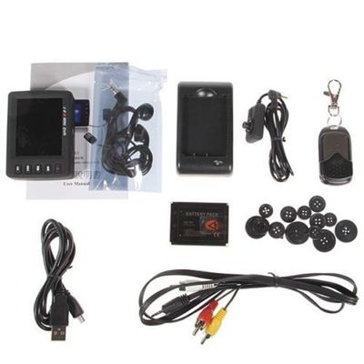 CozyHomelover 2.7" Lcd Remote Motion Detection Mini Dvr Recorder Body Worn Button Lens Camera