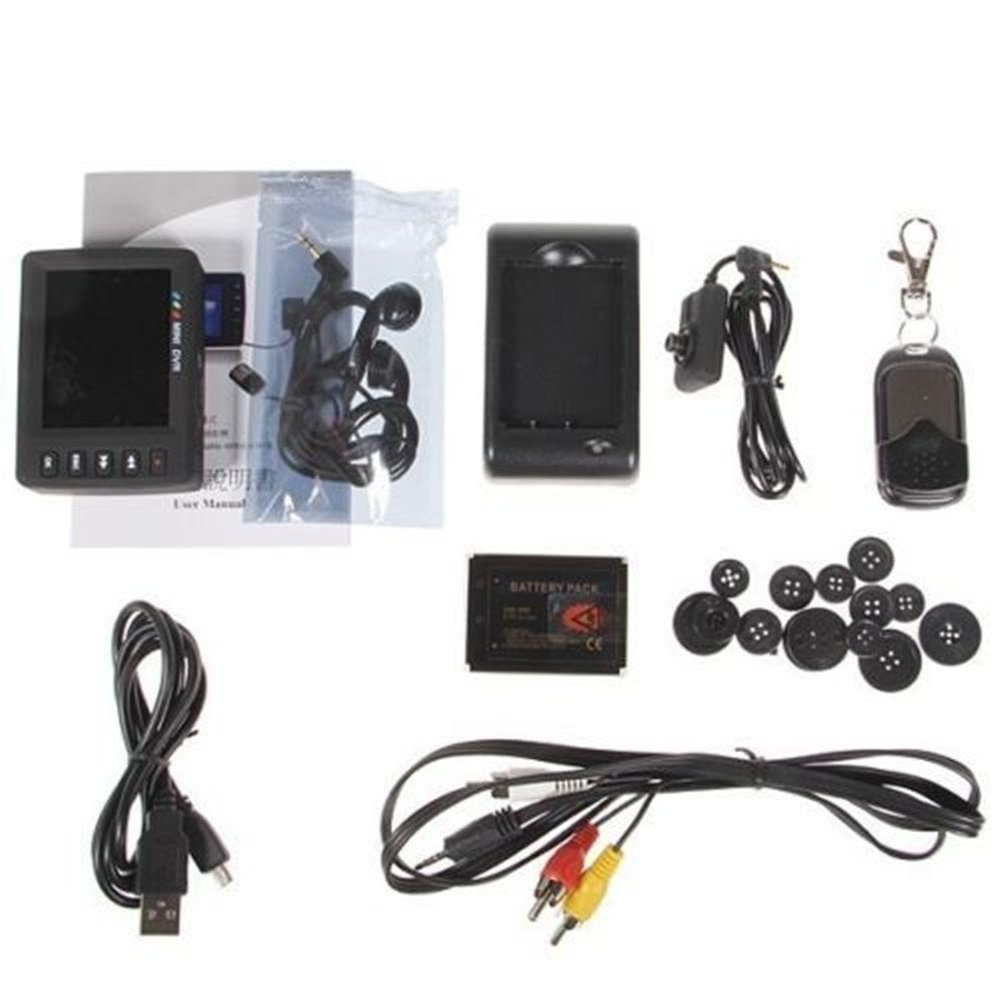 CozyHomelover 2.7" Lcd Remote Motion Detection Mini Dvr Recorder Body Worn Button Lens Camera