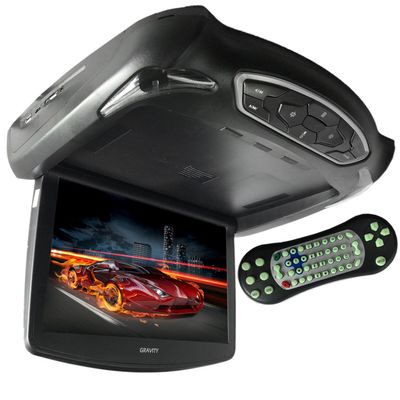 Gravity GR-10.0DV 10" Flip Down LCD Monitor For Cars w/ HDIM Port/USB/SD/MP3/MP4/AV In&Out/Games Compatible - Multi Colors
