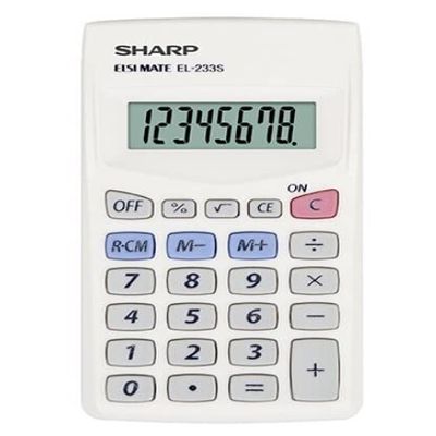 SHARP EL233SB CALCOLATRICE TASCABILE 8 CIFRE